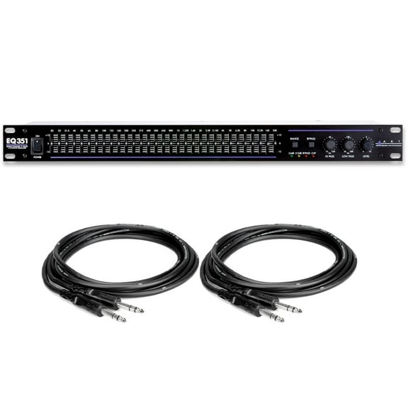ART EQ351 Single Channel 31-Band Equalizer Bundle with 1/4" TRS Cables