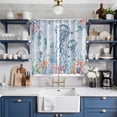 thumbnail image 2 of Curtains 63 Inch Length 2 Panels, Blue Jellyfish Coastal Grommets Window Treatment Curtain, Beach Nautical Ocean Coral Seahorse Thermal Curtains Drapes for Living Room/Bathroom, 2 of 9