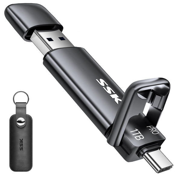 Unidad flash SSD externa SSK USB C de 1 TB