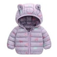 thumbnail image 4 of Esaierrr 9M-5Y Baby Boys Girls Winter Coats with Hooded down Jackets for Baby Kids Zipper Cartoon Printed Warm down Jacket Tops Short Section Winter Coats, 4 of 6