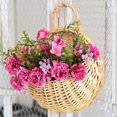 thumbnail image 3 of Wall Mounted Natural Wicker Flower Basket Flower Pot, Rattan Vase Basket,Brown, 3 of 5