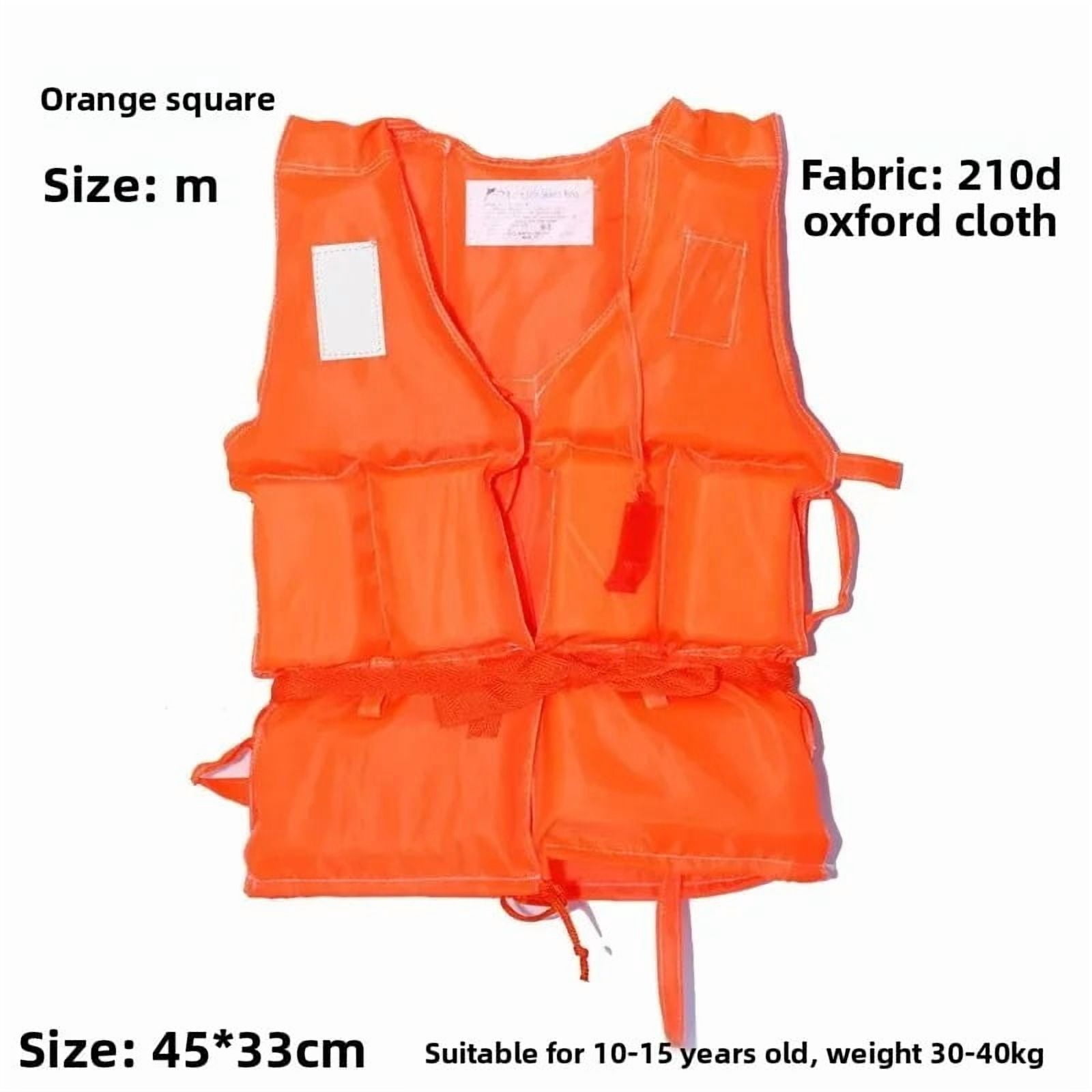 2025 Life jacket square orange adult children work boat life jacket scenic rescue disaster fishing swimming reservoir