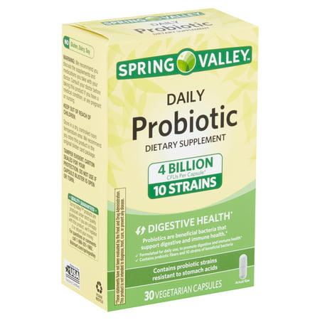 Spring Valley Daily Probiotic Vegetarian Capsules, 30 (Best Probiotic Brand Australia)