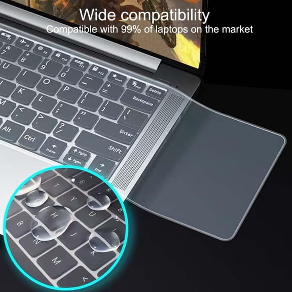 GJX Ultra Thin Keyboard Cover Protector, Compatible with Laptop Notebook 13" 14" 15.6" 16" 17" Universal Silicone Keyboard Protector Skin Waterproof Dustproof (13"-14")