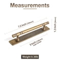 thumbnail image 3 of Goo-Ki Antique Brass Cabinet Pulls with Backplate, Zinc Alloy 5''(128mm) Hole Centers Cabinet Drawer Handles for Dresser,Wardrobe,Cupboard,Cabinet Hardware, 2 Pack, 3 of 11