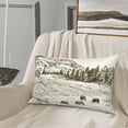 thumbnail image 5 of Picia Cows Grazing On Meadow Pattern Plush Pillow Case – Soft and Cozy Cushion Cover, Hypoallergenic Throw Pillow Case for Home Decor-14"x20", 5 of 6