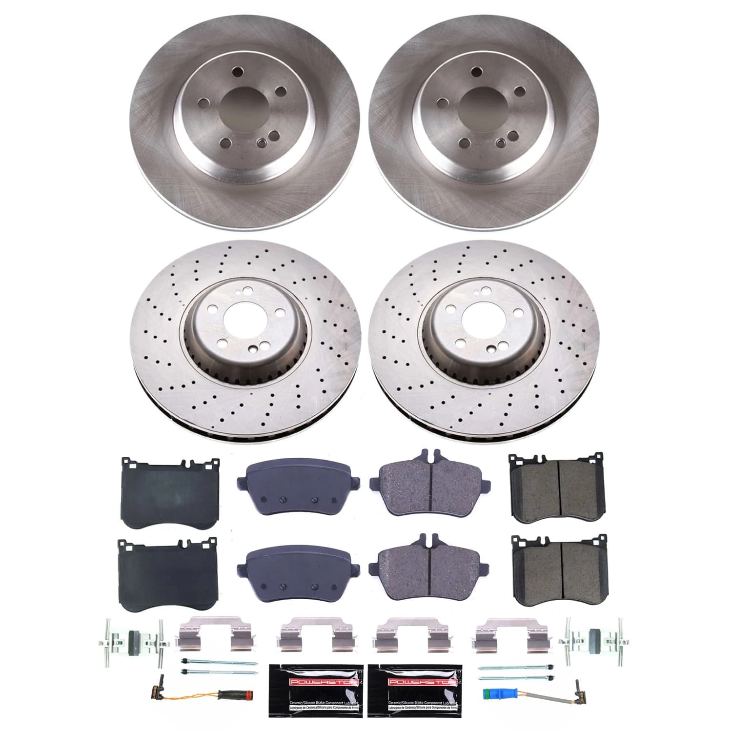PowerStop Front and Rear Z23 Evolution Sport Brake Pad Rotor Drum and Shoe Kit Fits: PONTIAC TOYOTA Select Models K15536DK