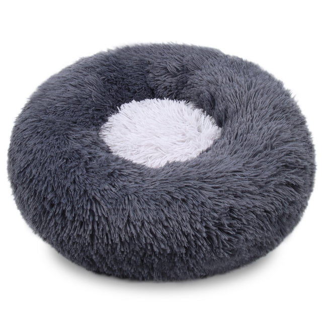 Fiudx Cama Acogedora para Mascotas, Suave y Cálida, Forma Redonda, Borde Elevado para Soporte Cervical, Alivio Articular y Muscular, Solución Cómoda para Dormir, Perfecta para Mascotas Pequeñas, Tama