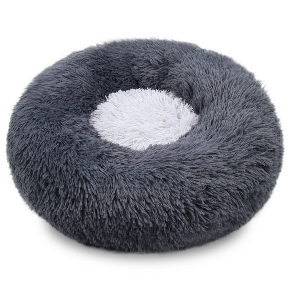 Fiudx Cama Acogedora para Mascotas, Suave y Cálida, Forma Redonda, Borde Elevado para Soporte Cervical, Alivio Articular y Muscular, Solución Cómoda para Dormir, Perfecta para Mascotas Pequeñas, Tama