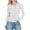 White, variant on Women's Polka Dots Comfy Ribbed Knit T-Shirt Slim Fitted Crewneck Long Sleeve Business Casual Tee Tops Blouse