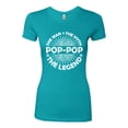 thumbnail image 2 of Wild Bobby, Pop-Pop Man Myth Legend Funny Dad Uncle Papa Granpa Dad Gift, Father's Day, Women Slim Fit Junior Tee, Tahiti Blue, Small, 2 of 4