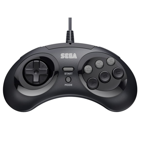 Retro-Bit Offical SEGA Genesis 8-button Arcade Pad USB Port Controller Gamepad for PC Mac - Black