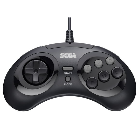 Retro-Bit Officiel SEGA Genesis 8-Bouton Arcade Pad USB Port Controller Gamepad pour PC Mac - Noir