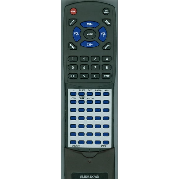 Replacement Remote for SANYO RT076E0RU011, 076E0RU011, DP19241