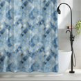 thumbnail image 2 of Ombre Blue White Marble Fabric Shower Curtain Lattice Modern Art Washable Shower Curtains for Bathroom, Waterproof Bath Curtain with Hooks Home Decor 72x72in, 2 of 8
