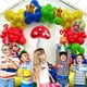 thumbnail image 4 of Kit de arco de guirnalda de globos con temática de Super Brothers Mario, 143 piezas, globos de látex rojos, amarillos y azules, suministros de decoración para fiesta de cumpleaños infantil, 4 of 5