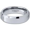 thumbnail image 3 of Charming Jewelers Tungsten Wedding Band Ring 6mm for Men Women Comfort Fit Beveled Edge Polished Lifetime Guarantee Size 9.5, 3 of 5