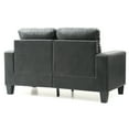 thumbnail image 5 of Glory Furniture Newbury Faux Leather Modular Loveseat in Black, 5 of 5