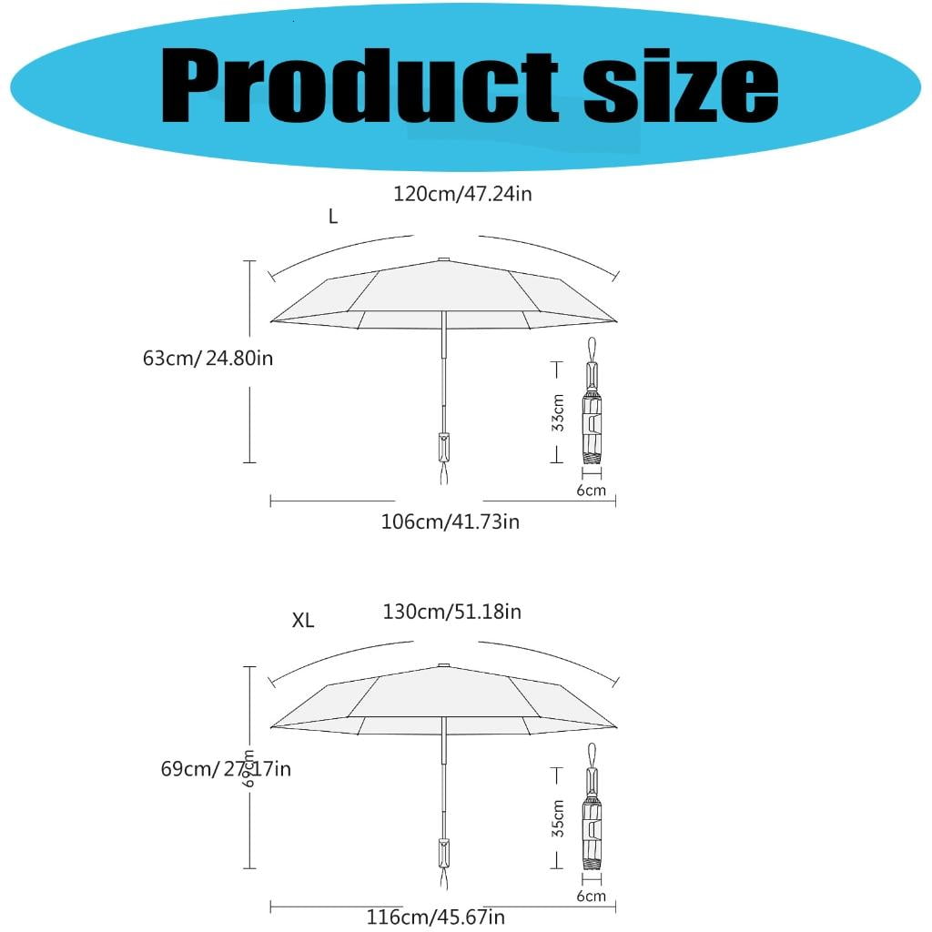 YIEMEEN Automatic Umbrella with Reverse Storage Dry Handling Wind Resistant Large Canopy