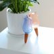 thumbnail image 1 of Paquete de 6 picos de riego automático, globos de riego de plantas, riego por goteo automático, estacas de riego automático, raíces húmedas para plantas de interior y exterior, forma de pája, 1 of 4