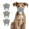 thumbnail image 5 of Válvula de respiración de 3 uds., telas no tejidas de tres capas, mufla bucal antineblina para perros y mascotas, 5 of 5
