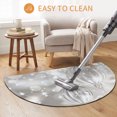 thumbnail image 6 of Half Circular Door Mat 24"x36", Grey Christmas Balls Large Absorbent Non Slip Front Entrance Rug, Xmas Balls Gray Diatomaceous Welcome Mat for Double Door Garage Living Room Entryway, 6 of 9