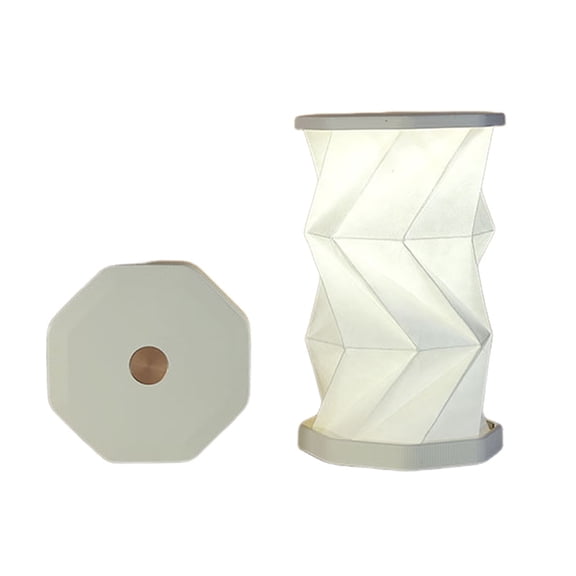 Rechargeable Foldable Paper Night Light, Portable Cordless Table Lamp with Touch Dimmer, Warm LED Bedside Lamp, Decorative Origami Lantern for Bedroom, Living Room, Travel & Camping