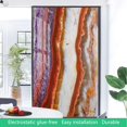 thumbnail image 4 of Multicolor Window Sticker Non-Adhesive Glass Film Gradient Macro Rock Surface with Natural Display Privacy Sun Blocking Decorative Window Film Marble 23.6Wx47.2L-inch, 4 of 7