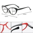thumbnail image 3 of Women's Red Cat Eye Reading Glasses 3.00 Spring Hinge Plastic Lightweight Readers +3.00, 3 of 4