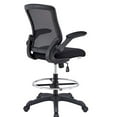 thumbnail image 4 of Modway Veer Drafting Chair - Reception Desk Chair - Flip-Up Arm Drafting Chair in Black, 4 of 17