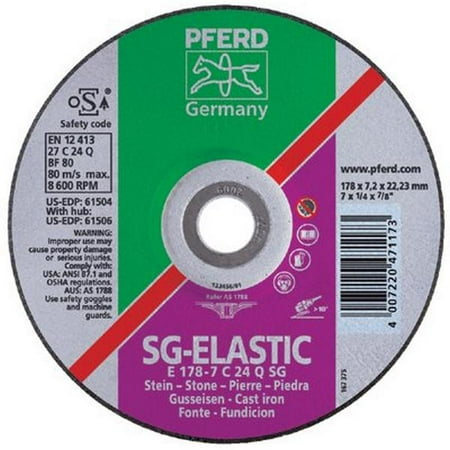 

Pferd Depressed Center Grinding Wheel 9 in Dia 1/4 in Thick 5/8 Arbor Silicon - Pferd 61507