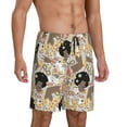 thumbnail image 6 of Mens Pajama Shorts, Groovy Disco Sleep Shorts Men Pajama Bottoms Lounge PJ Shorts with Pockets, 6 of 6