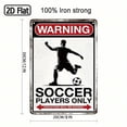 thumbnail image 3 of HELLOYOUNG GOAT Soccer Metal Sign 8x12 Inch Vintage Tin Wall Decor for Sports Fans Retro Football Player Poster Man Cave Bar Pub Garage Art, 3 of 6