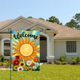 thumbnail image 2 of Amhnf Welcome Sunflower Garden Flag With Colorful Flowers For Home Outdoor Garden Yard Decor 12x18 inch, 2 of 5