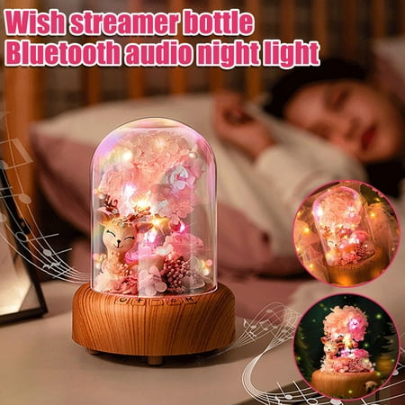

NIUREDLTD Bottle Valentine s Light Wishing Night Streamer Speaker Bluetooth Gift Day LED light