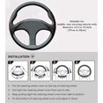 thumbnail image 5 of Microfiber Leather Steering Wheel Cover Car Anti-Slip Wheel Protector Vibrant orange 38cm, 5 of 5