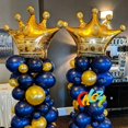thumbnail image 4 of globos de papel de aluminio con corona dorada de 29,5 pulgadas, decoraciones de globos navideños (dorado) WD.WDQZL Hogar, 4 of 6