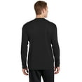 thumbnail image 2 of Sport Tek Adult Male Men Crew Neck Plain Long Sleeves T-Shirt Black X-Large, 2 of 2