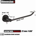 thumbnail image 2 of Double Towel Bar Matte Stainless Steel Bath Towel Rack for Bathroom Towel Holder Wall Mount Total Length TBLPB, 2 of 9