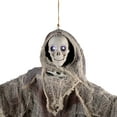 thumbnail image 6 of Northlight 36" Prelit Touch Activated Death Reaper Hanging Halloween Decoration - White/Gray, 6 of 9