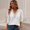 White, variant on ZZkhGO Women's V-Neck Long Sleeve T-Shirt Loose Casual Tops for Women Dressy Daily Fall Outfits