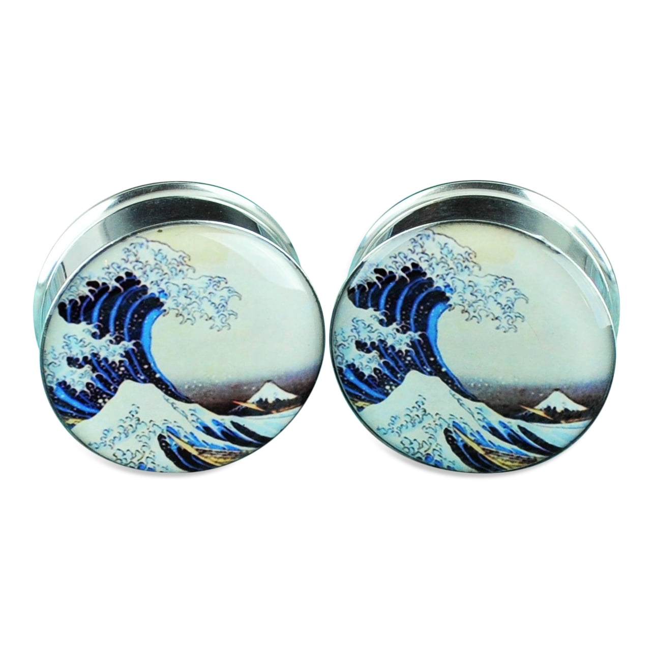 ArcticBuffalo Pair Stainless Steel Ear Plugs Flesh Stretchers Gauges Screw Mushroom House ArcticBuffalo Pair Stainless Steel Ear Plugs Flesh Stretchers Gauges Screw Mushroom House