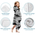 thumbnail image 7 of Gray Dinosaurs Camouflage Pattern Hooded Bath Towel，60"x35" for Ages 3 To 12 Kids, Quick Dry Lightweight Soft Microfiber Hood Beach Towel Cover Up for Kids, 7 of 7