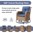thumbnail image 5 of Bellefurn Outdoor Swivel Rocker Chairs Set of 2,Patio Wicker Swivel Glider Chairs Patio Rocking Chairs with Side Table Patio Furniture Set for Porch Deck Backyard Garden, 5 of 8