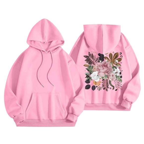 DondPO Pumpkin Sweatshirt Womens Fall Winter Oversized Hoodies Sweatshirts Funny Halloween Graphic Long Sleeve Sweaters Pullover With Pocket Halloween Sweaters Halloween Hoodies Pink XS Clearance!
