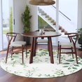 thumbnail image 3 of Eucalyptus Leaf 7FT Round Area Rugs for Living Room Watercolor Green Plant Country Ultra-Thin Non-Slip Round Rugs Machine Washable Low Pile Circle Carpet for Bedroom Kitchen Nursery, 3 of 9