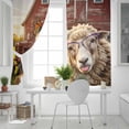 thumbnail image 5 of Farm Sheep Blackout Curtains for Bedroom, Farmhouse Barn Funny Animals Butterfly Thermal Insulated Kitchen Drapes with Grommets, Light Blocking Window Treatment, 2 Panels 42" x 54", 5 of 7