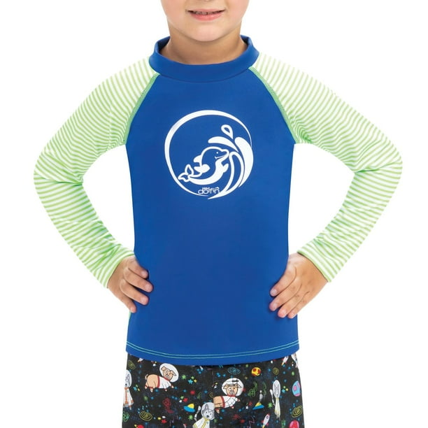 Download Little Dolfin - Little Dolfin Mock Neck Long Sleeve Rash ...