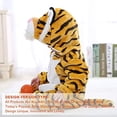 thumbnail image 4 of Mameluco de bebé unisex Mono de franela de invierno y otoño Trajes de cosplay de animales Tigre WD.WDQZL Ropa, 4 of 5