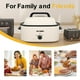 thumbnail image 5 of Horno asador eléctrico 26QT, asador de pavo eléctrico con tapa de visualización y auto-rociado, horno asador de pavo de acero inoxidable, blanco, 5 of 5